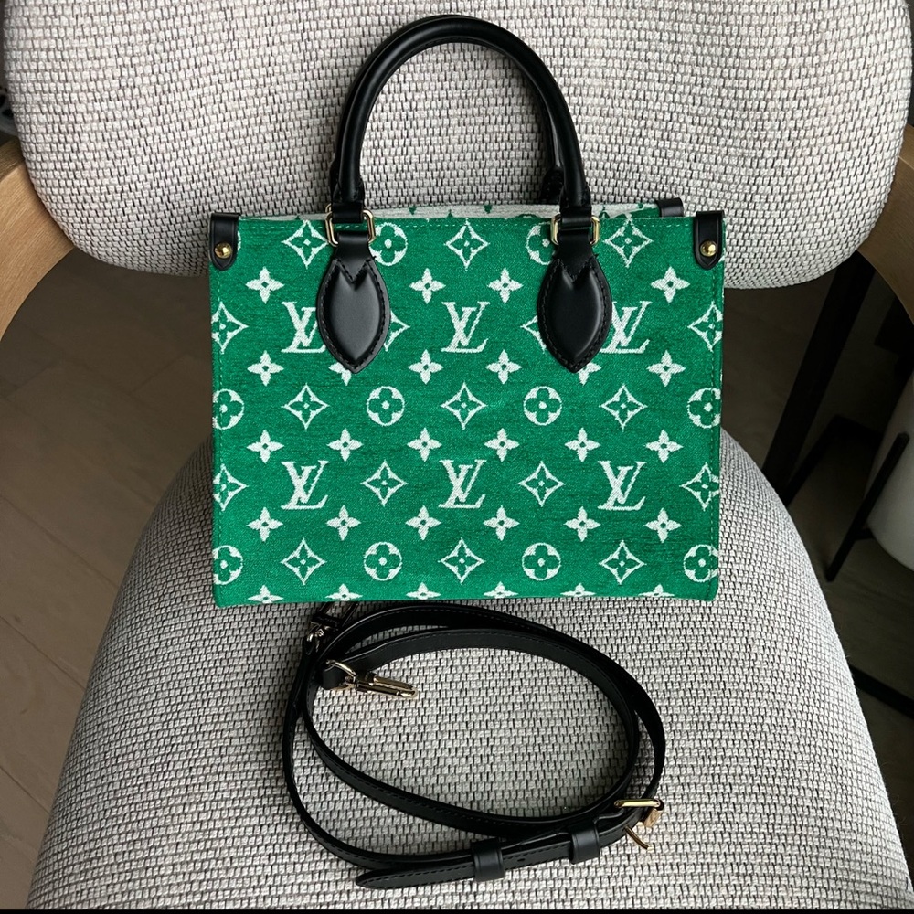 Louis Vuitton LV Green & White Monogram OnTheGo PM Bag
